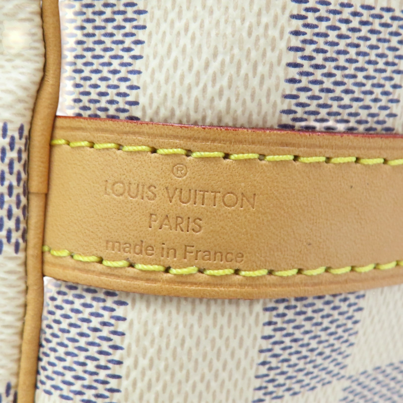 白色 棋盤格 PVC塗層帆布 Speedy Bandoriere 30 兩用包【LOUIS VUITTON LV 路易威登】 N41373-6