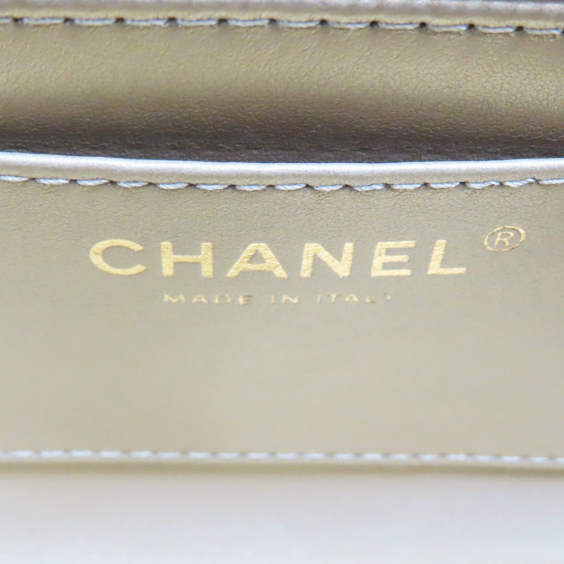 黑色 牛皮 手把 鍊帶 肩背包 金釦【CHANEL 香奈兒】 AS4605-5