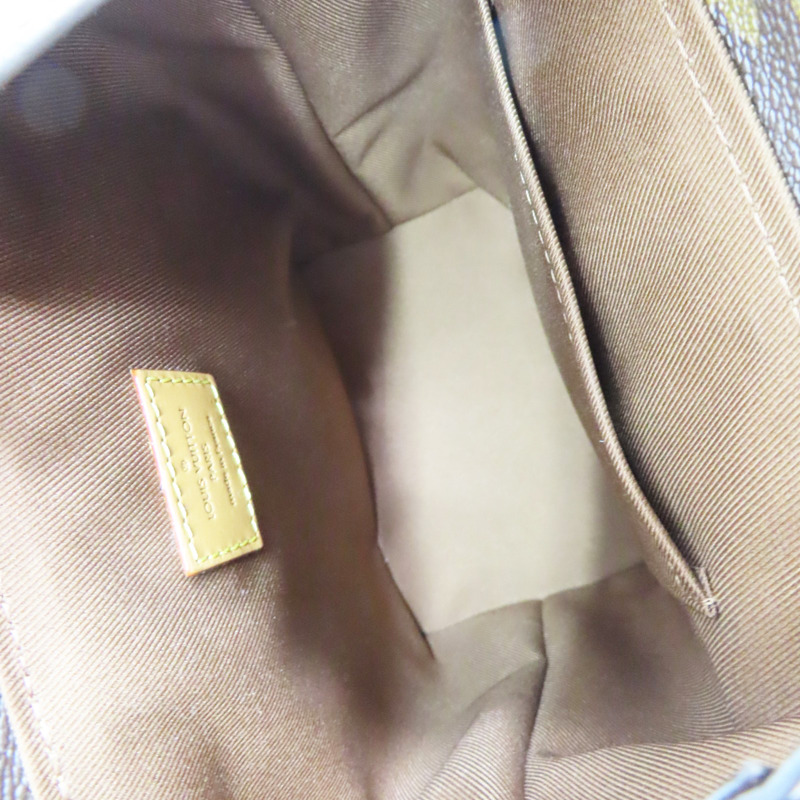 棕色 原花 PVC塗層帆布 Milk Box 肩背包 M44877-4