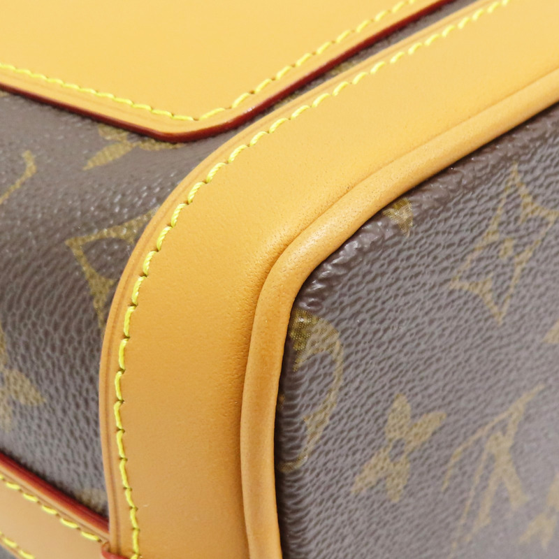 棕色 原花 PVC塗層帆布 Milk Box 肩背包 M44877-10