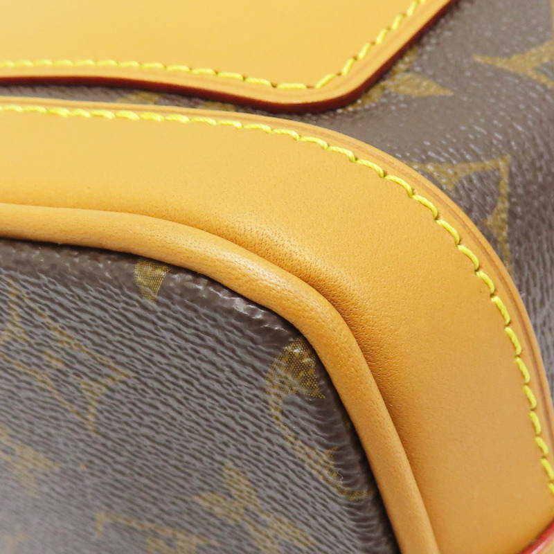 棕色 原花 PVC塗層帆布 Milk Box 肩背包 M44877-11