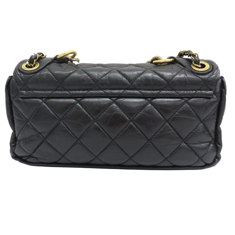 黑色 牛皮 兩用包 金釦【CHANEL 香奈兒】-1