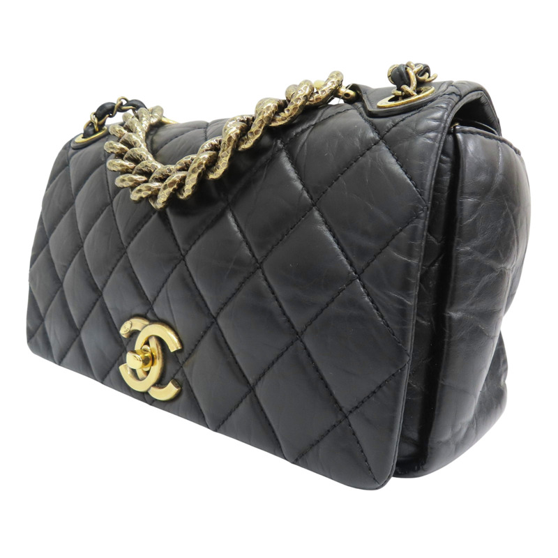 黑色 牛皮 兩用包 金釦【CHANEL 香奈兒】-2