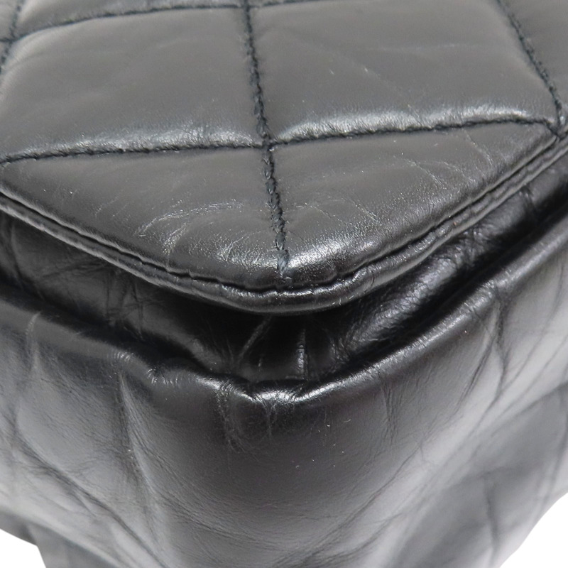 黑色 牛皮 兩用包 金釦【CHANEL 香奈兒】-9