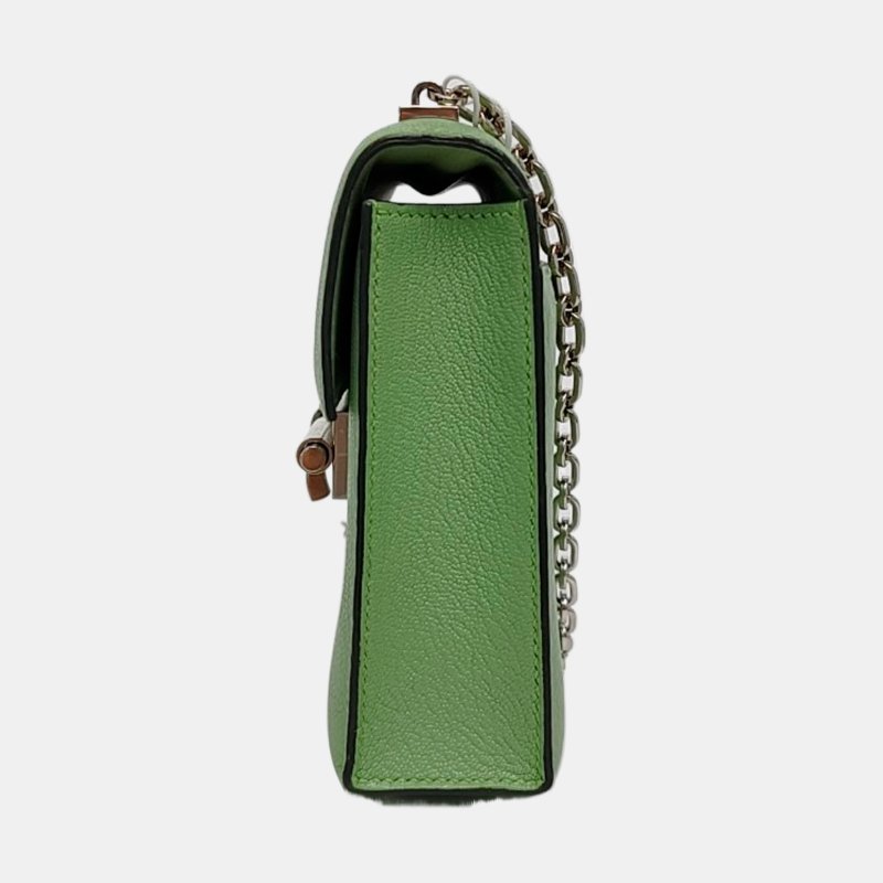 HERMÈS Verrou 仙人掌綠 Chèvre Mysore 山羊皮單肩包斜挎包 銀色五金 Y刻 9.8新-2
