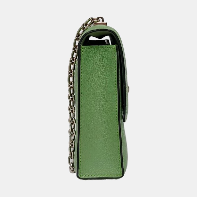 HERMÈS Verrou 仙人掌綠 Chèvre Mysore 山羊皮單肩包斜挎包 銀色五金 Y刻 9.8新-3