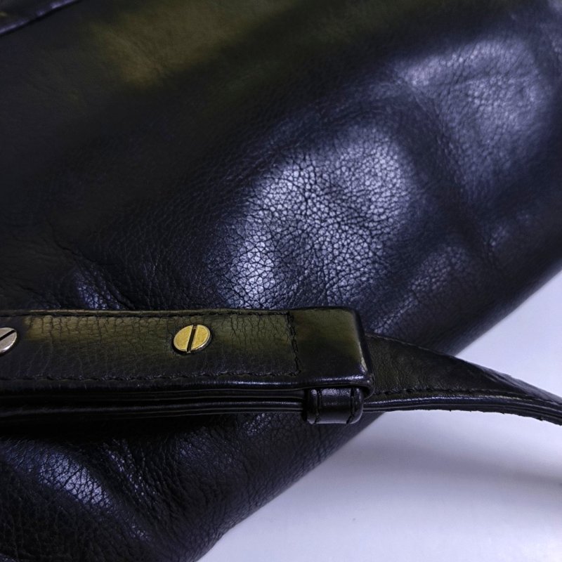 CHANEL BOY CHANEL 大號 黑色荔枝紋新牛皮菱格紋絎縫斜挎包 釕色五金 18開 可拆卸肩帶-20