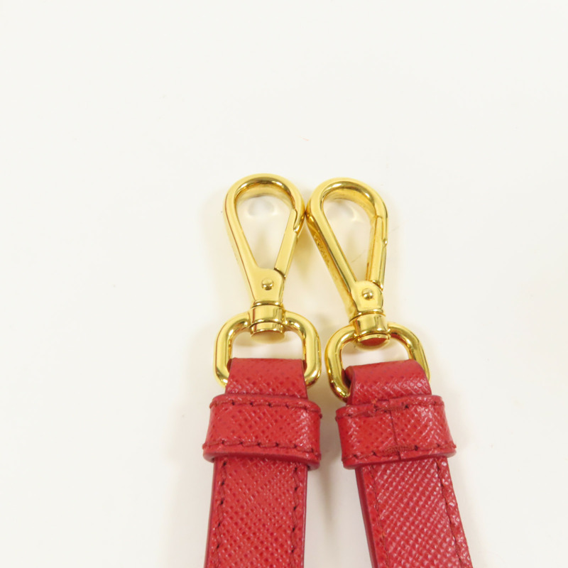 PRADA Saffiano皮革Shoulder Bag金扣手挽肩背兩用袋-6