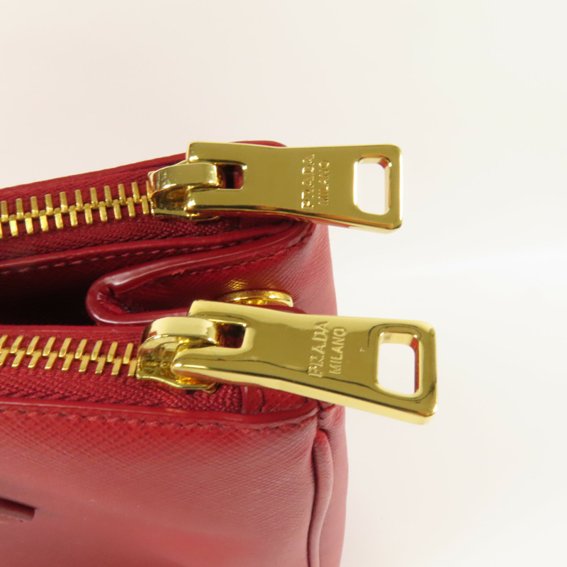 PRADA Saffiano皮革Shoulder Bag金扣手挽肩背兩用袋-7