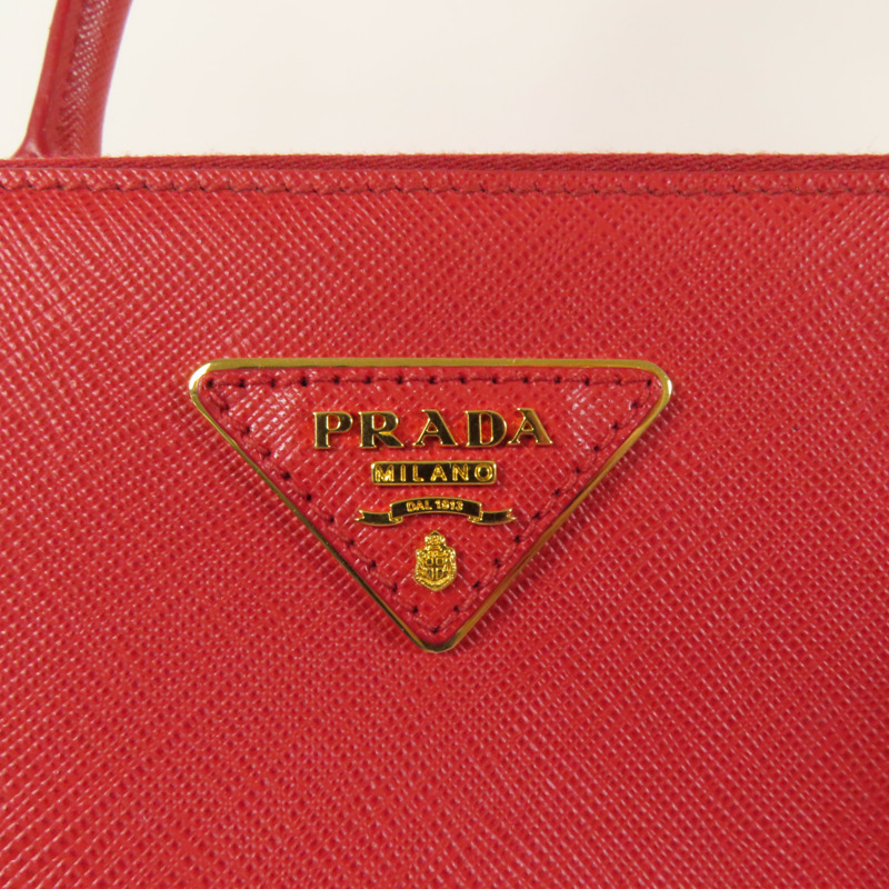 PRADA Saffiano皮革Shoulder Bag金扣手挽肩背兩用袋-8