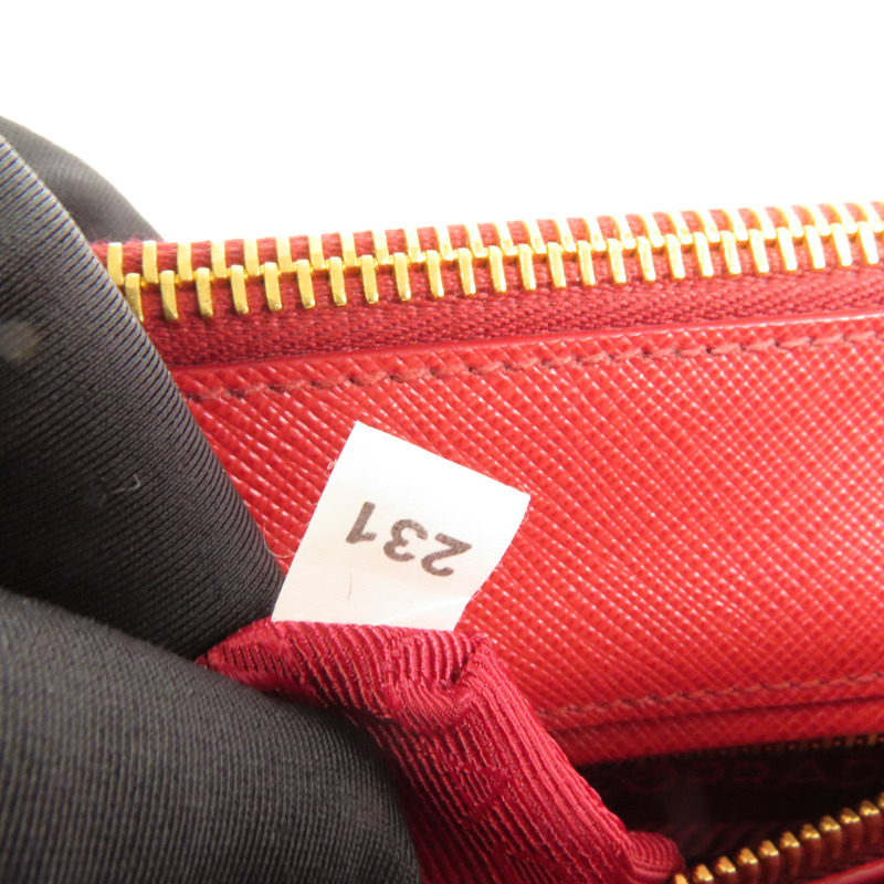 PRADA Saffiano皮革Shoulder Bag金扣手挽肩背兩用袋-11