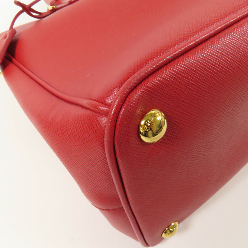 PRADA Saffiano皮革Shoulder Bag金扣手挽肩背兩用袋-14