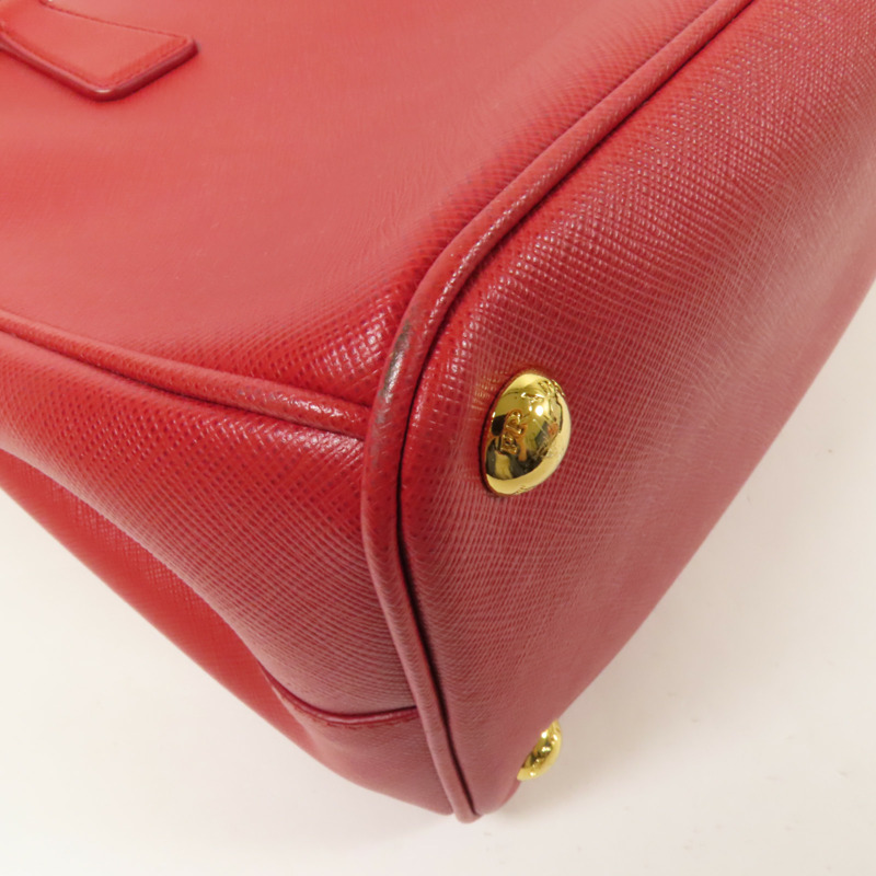 PRADA Saffiano皮革Shoulder Bag金扣手挽肩背兩用袋-16