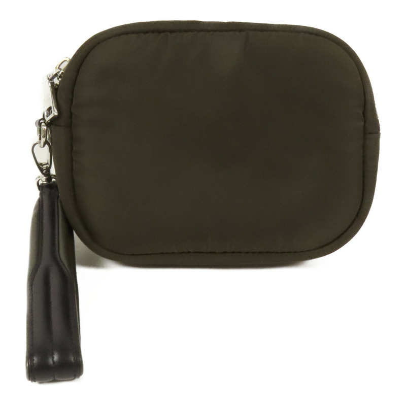 PRADA 尼龍Pouch銀扣手拿包-2