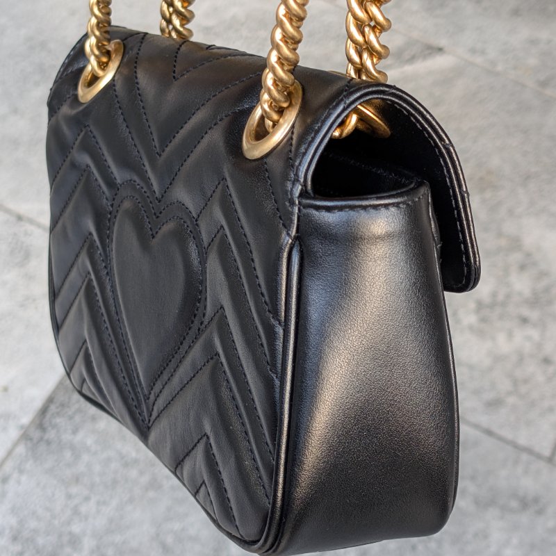 Gucci marmont 22黑金經典三用包-1