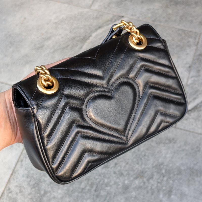 Gucci marmont 22黑金經典三用包-2