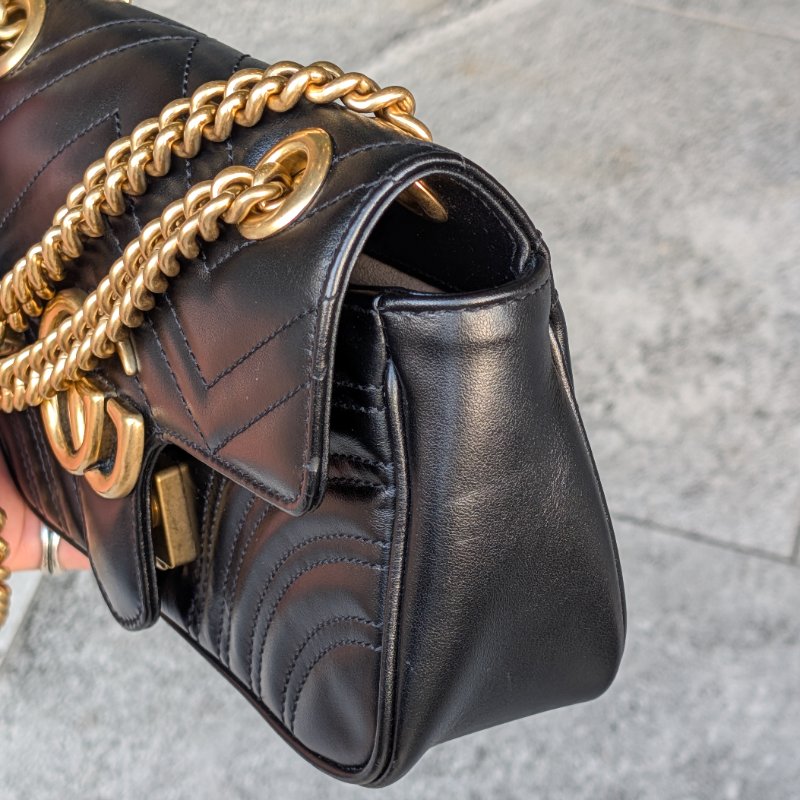 Gucci marmont 22黑金經典三用包-3