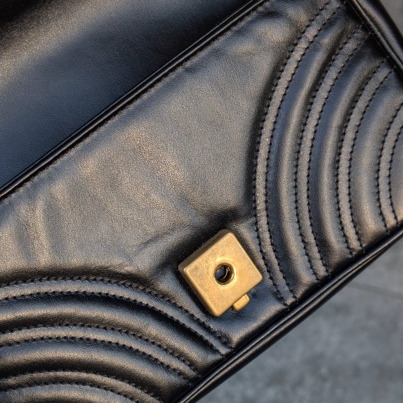 Gucci marmont 22黑金經典三用包-4