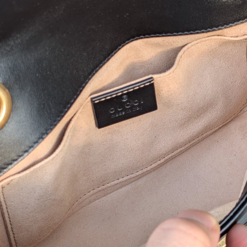 Gucci marmont 22黑金經典三用包-5