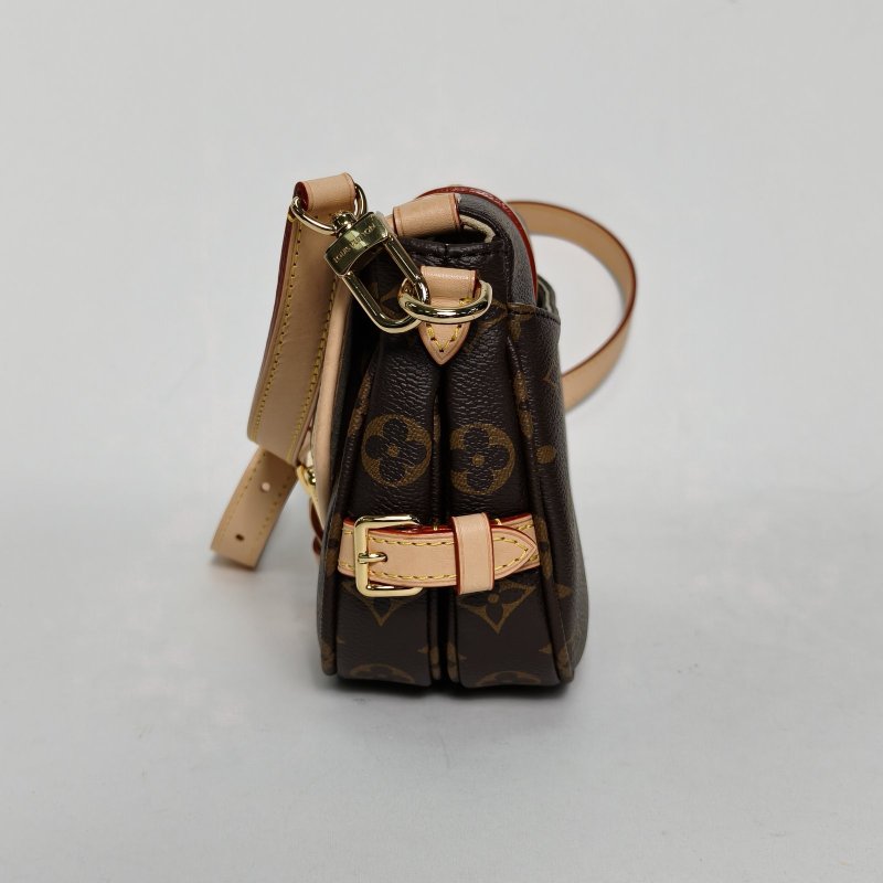 LOUIS VUITTON Saumur雙子星小號20老花PVC晶片肩背包-1