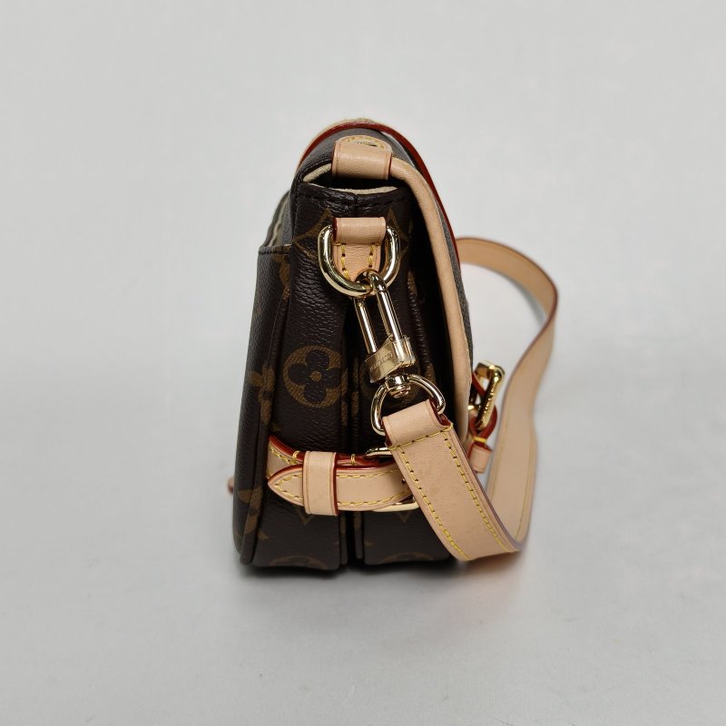 LOUIS VUITTON Saumur雙子星小號20老花PVC晶片肩背包-3