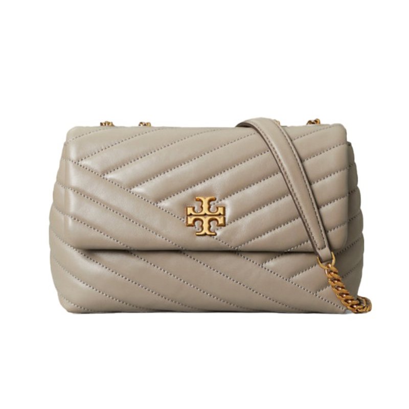 【TORY BURCH】絎縫皮革兩用包-大象灰-0