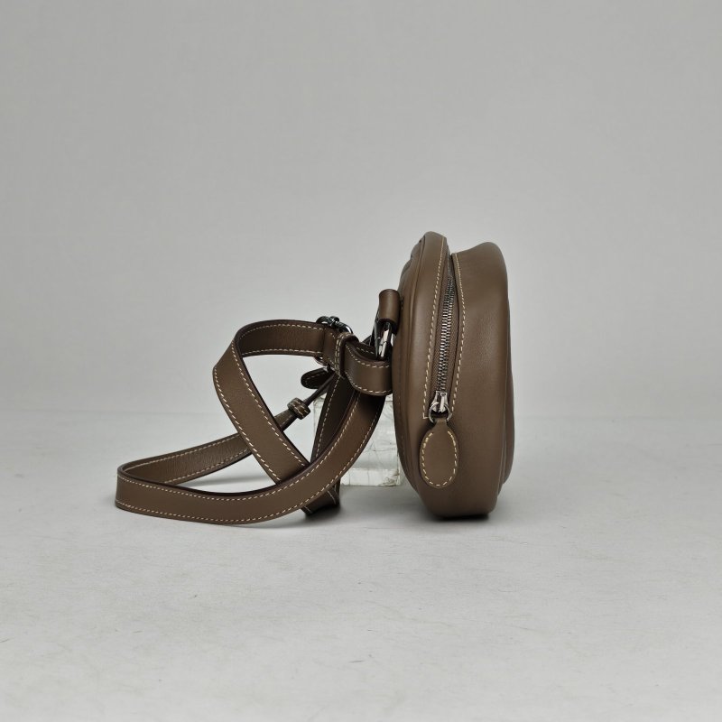 HERMES Roulis豬鼻子intheloop腰包18大象灰Swift皮Y刻銀扣肩背包-1