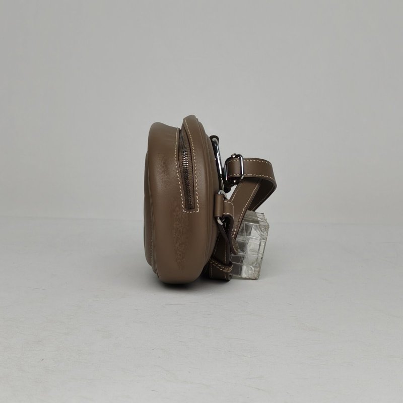 HERMES Roulis豬鼻子intheloop腰包18大象灰Swift皮Y刻銀扣肩背包-2