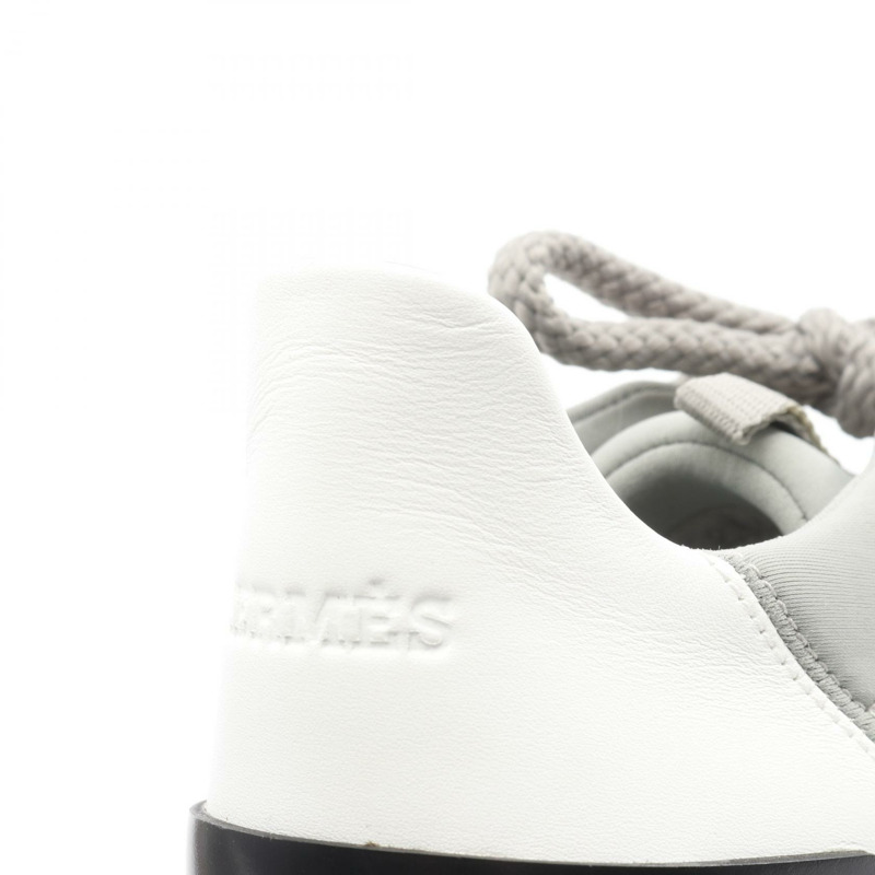 愛馬仕 Miles 運動鞋，皮革/織物，灰色/白色/黑色，二手，女款 36 碼-7