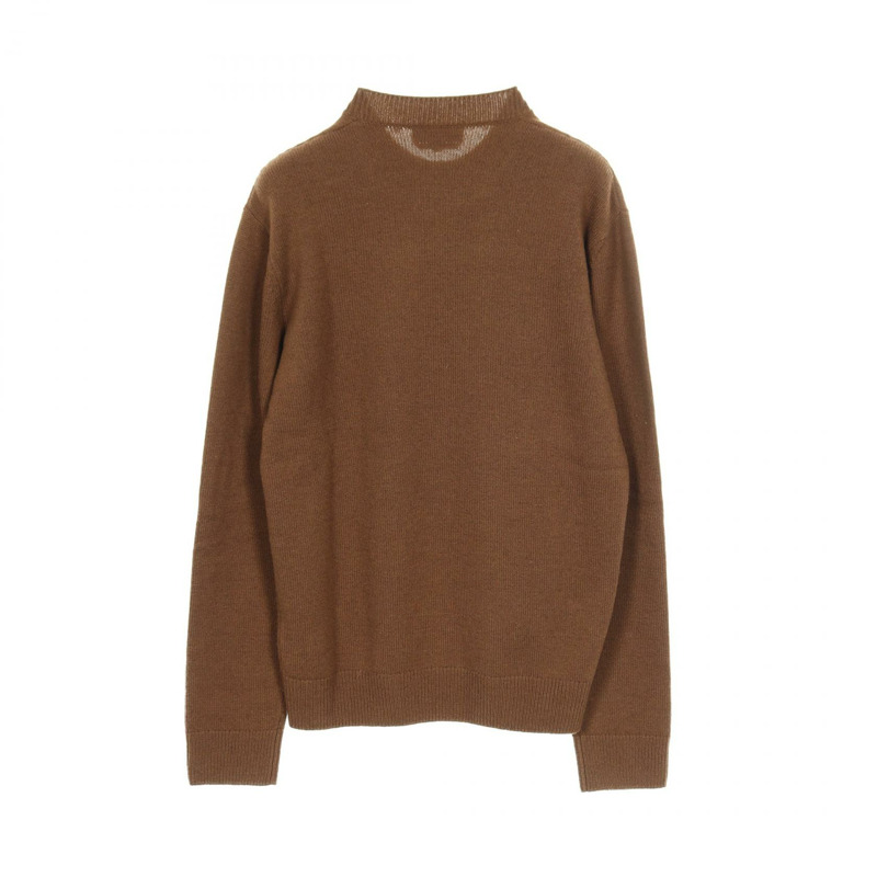 愛馬仕羊毛羊絨針織衫，棕色/海軍藍，二手男士XS碼-1