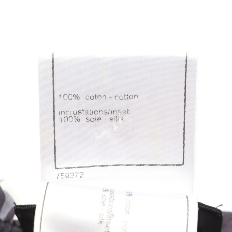 香奈兒荷葉邊裙 P28794W03736 棉絲混紡 黑色 多色 二手 女款 40碼-3