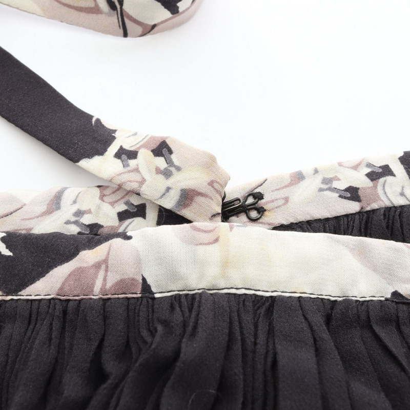 香奈兒荷葉邊裙 P28794W03736 棉絲混紡 黑色 多色 二手 女款 40碼-6