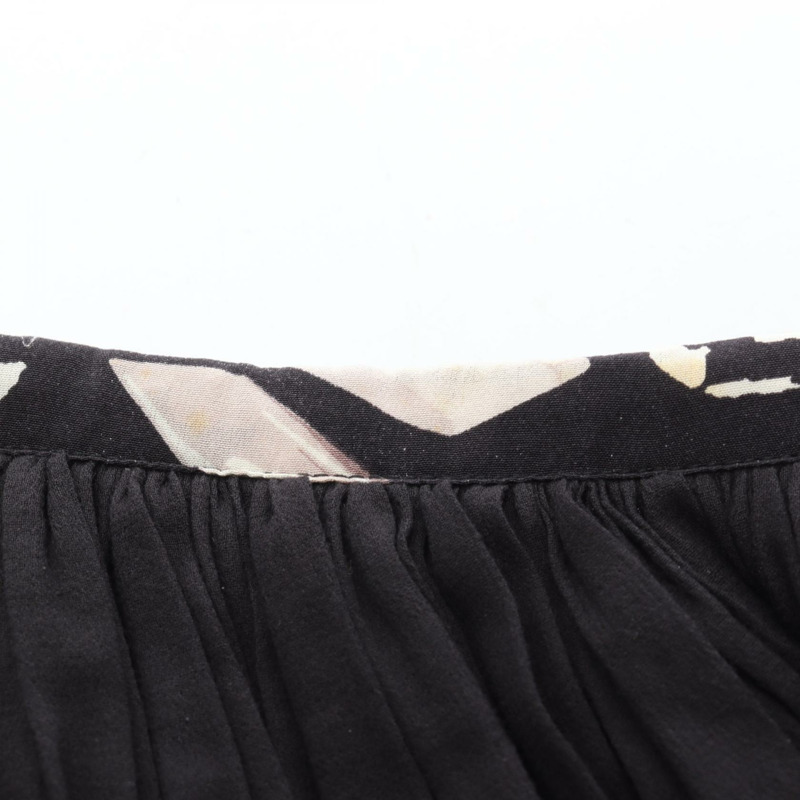 香奈兒荷葉邊裙 P28794W03736 棉絲混紡 黑色 多色 二手 女款 40碼-8