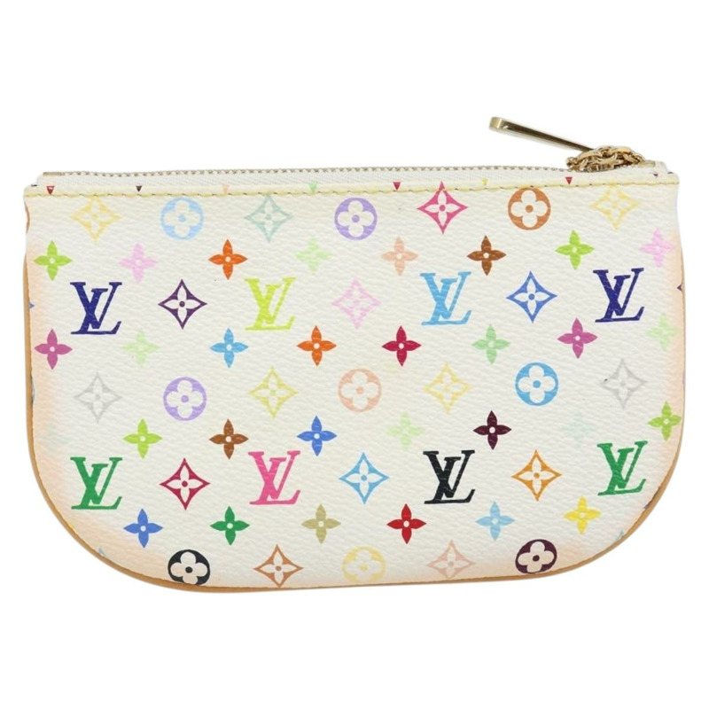 【日本直送】路易威登 Monogram Multicolor Pochette MM 手拿包 白色 M60028 LV 正品 gh1170V-1