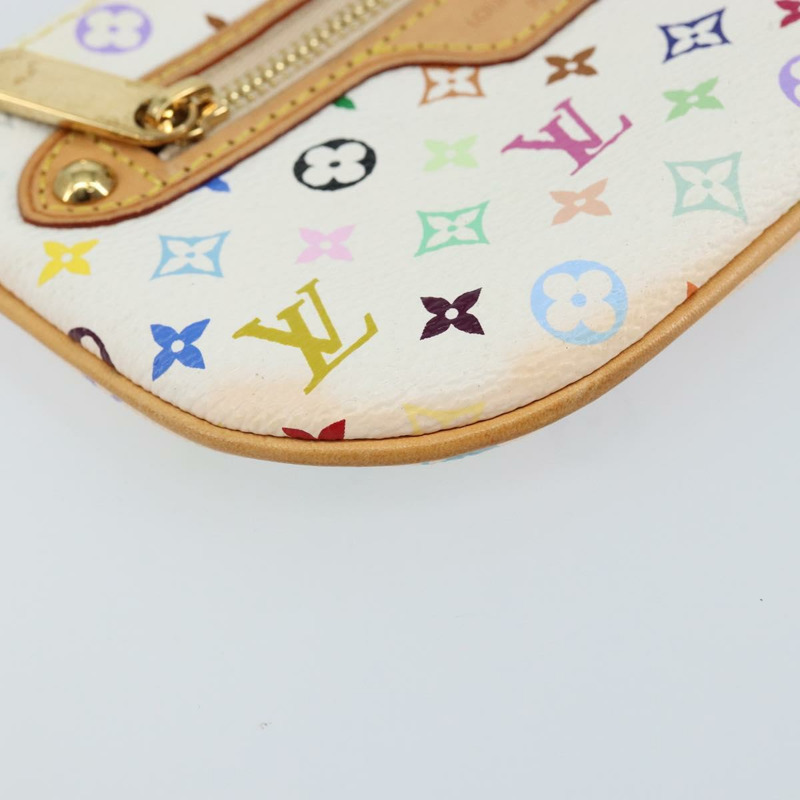 【日本直送】路易威登 Monogram Multicolor Pochette MM 手拿包 白色 M60028 LV 正品 gh1170V-13