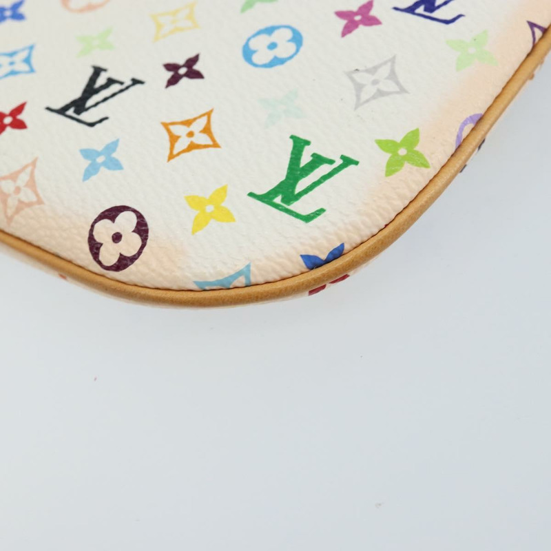 【日本直送】路易威登 Monogram Multicolor Pochette MM 手拿包 白色 M60028 LV 正品 gh1170V-14