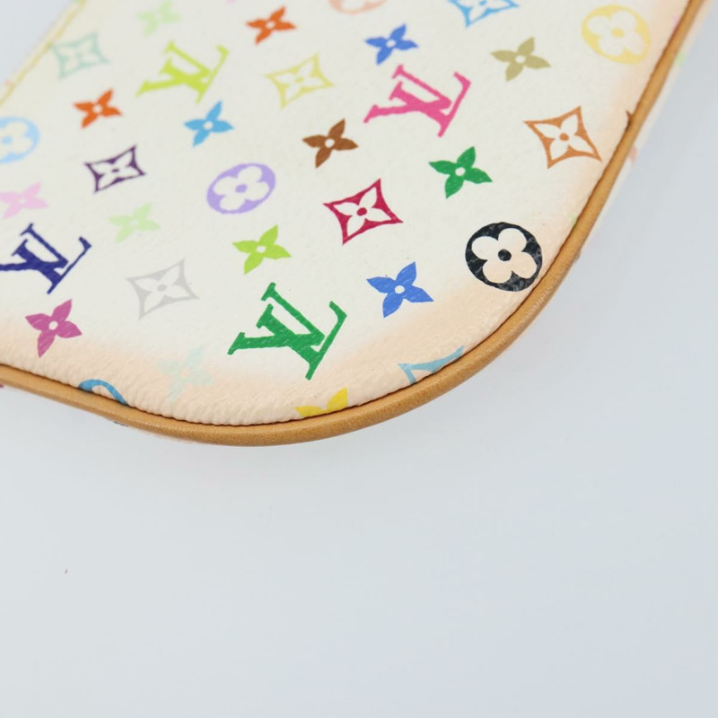 【日本直送】路易威登 Monogram Multicolor Pochette MM 手拿包 白色 M60028 LV 正品 gh1170V-15