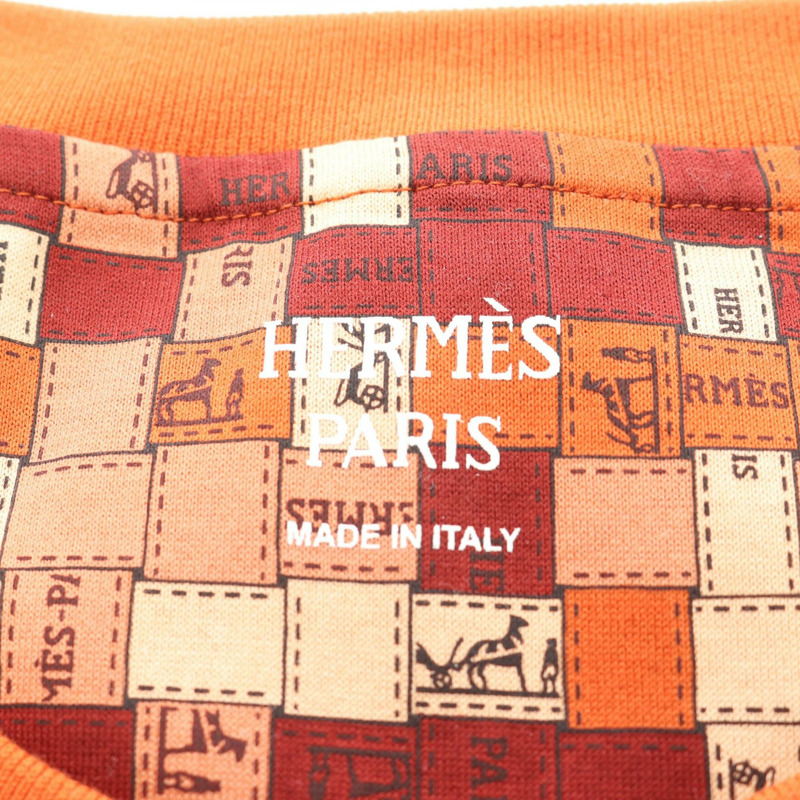 愛馬仕 BOLDUC AU CARRE 洋裝 5E4524DK 棉 棕色波爾多紅 二手 女款 #42-2