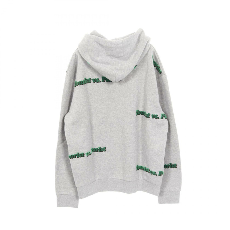路易威登 TOURIST VS PURIST 硬質連帽衫,純棉材質,灰綠色,二手,男款 XL 碼-1