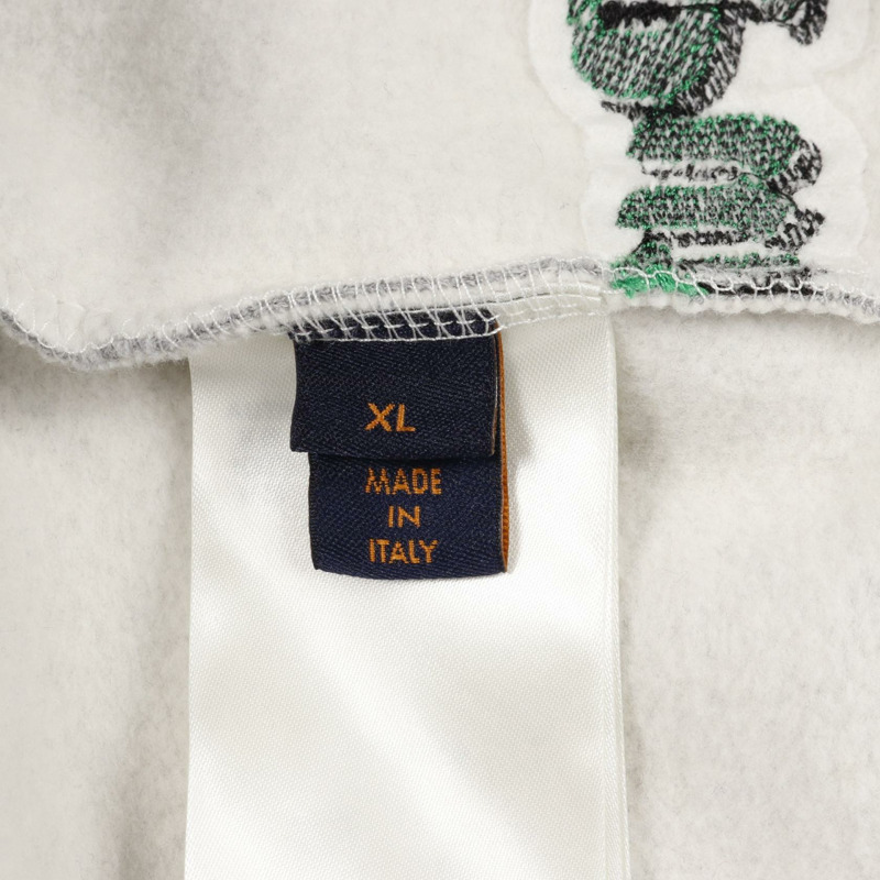 路易威登 TOURIST VS PURIST 硬質連帽衫,純棉材質,灰綠色,二手,男款 XL 碼-4