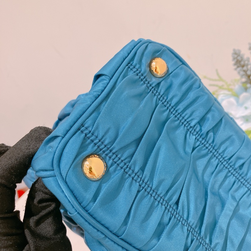 TK1865 Prada普拉達藍色手提/斜挎兩用包Tessuto Gaufre 2 Ways Shoulder Bag Blue X GHW-5