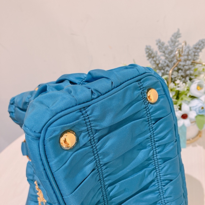 TK1865 Prada普拉達藍色手提/斜挎兩用包Tessuto Gaufre 2 Ways Shoulder Bag Blue X GHW-28