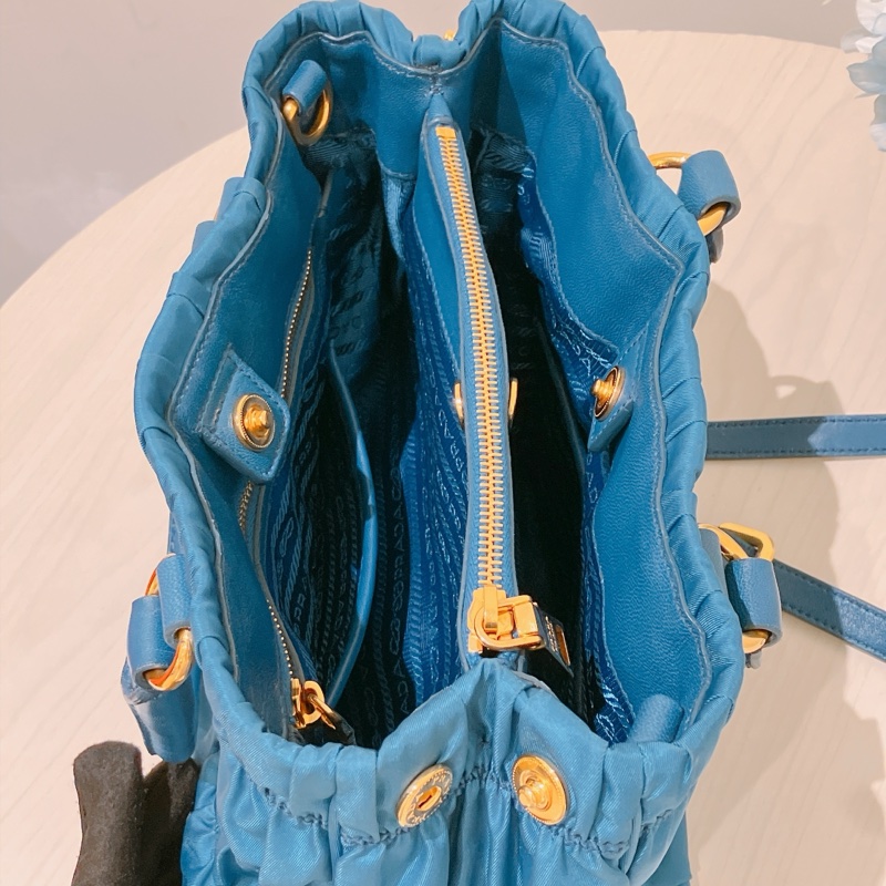 TK1865 Prada普拉達藍色手提/斜挎兩用包Tessuto Gaufre 2 Ways Shoulder Bag Blue X GHW-32
