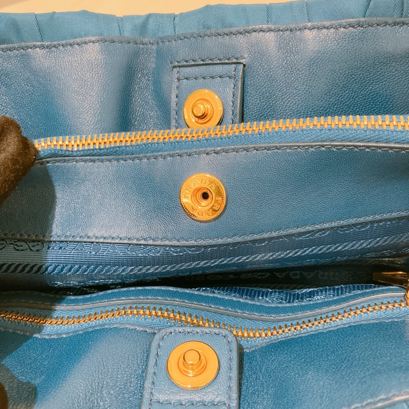 TK1865 Prada普拉達藍色手提/斜挎兩用包Tessuto Gaufre 2 Ways Shoulder Bag Blue X GHW-40