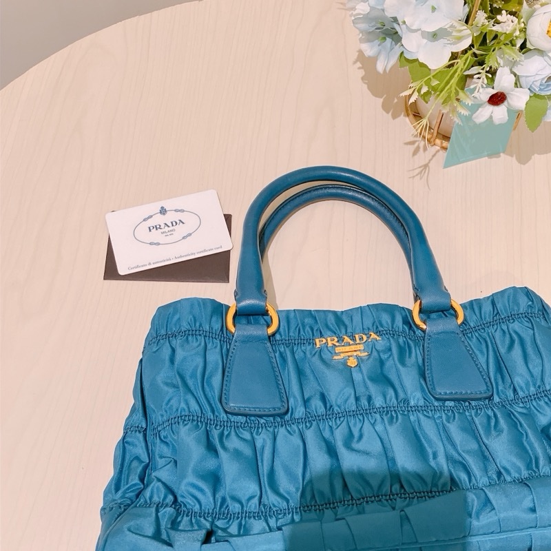 TK1865 Prada普拉達藍色手提/斜挎兩用包Tessuto Gaufre 2 Ways Shoulder Bag Blue X GHW-44