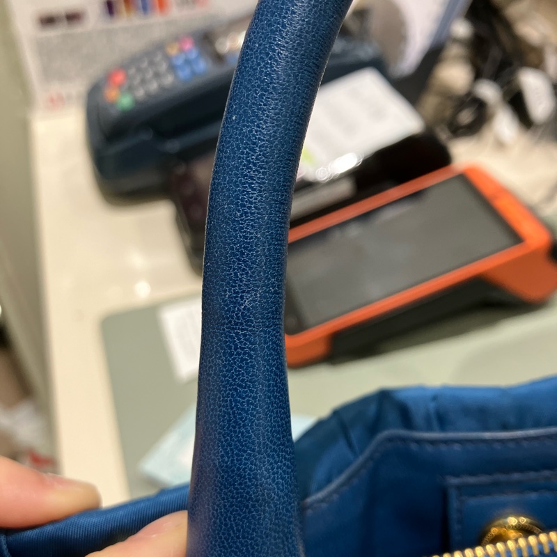 TK1865 Prada普拉達藍色手提/斜挎兩用包Tessuto Gaufre 2 Ways Shoulder Bag Blue X GHW-47