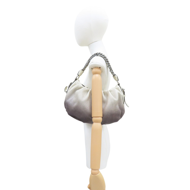 黑白漸層 牛皮 肩背包【PRADA 普拉達】-7