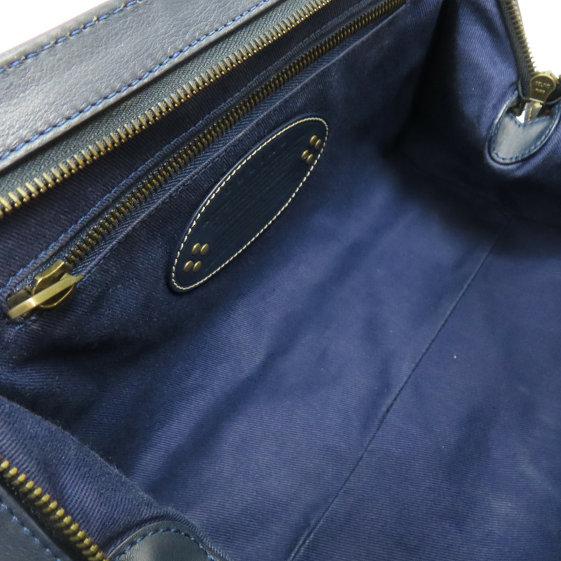 藍色 提花帆布 牛皮 手提包 【CELINE 賽琳】-5