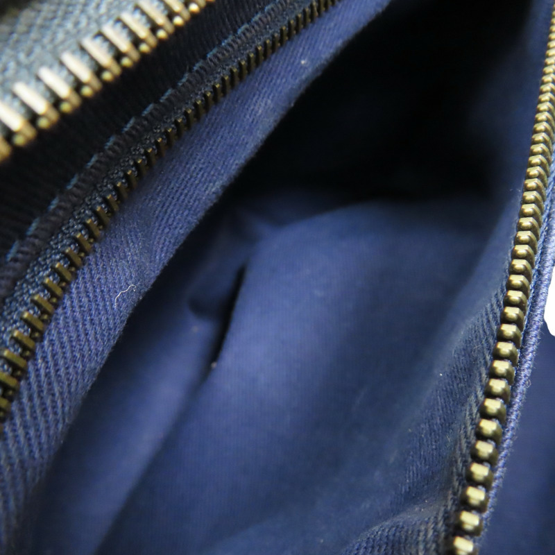 藍色 提花帆布 牛皮 手提包 【CELINE 賽琳】-6