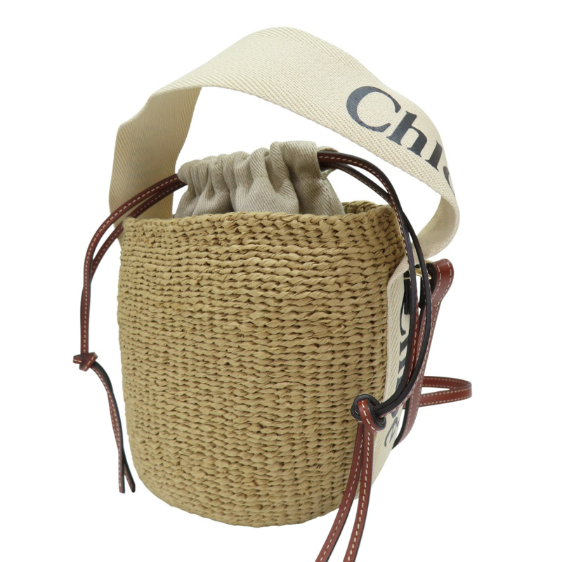 亞麻 Woody Basket 草編 水桶包 肩背包【Chloe 克羅伊】-2